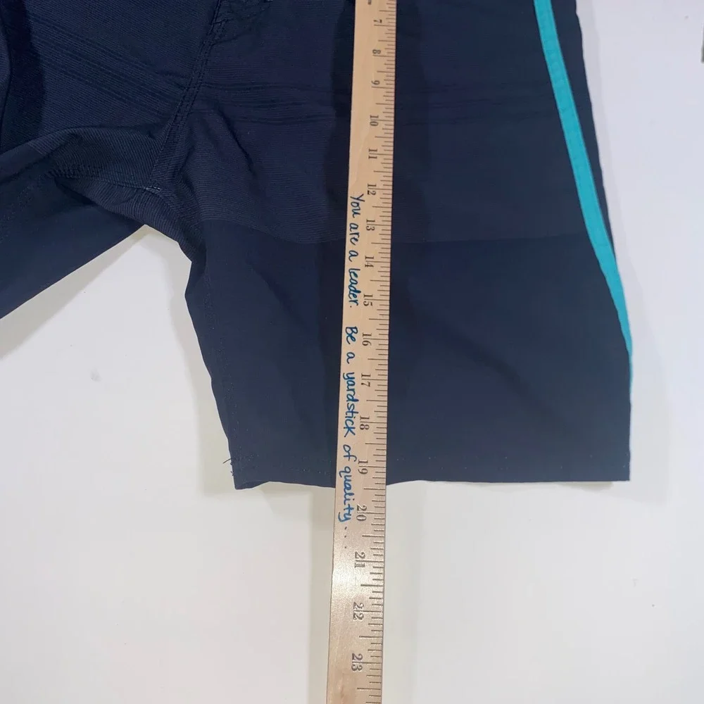 Burnside Mens Board Shorts‎ Size 30 Navy Teal Colorblock Swim Trunks 2864